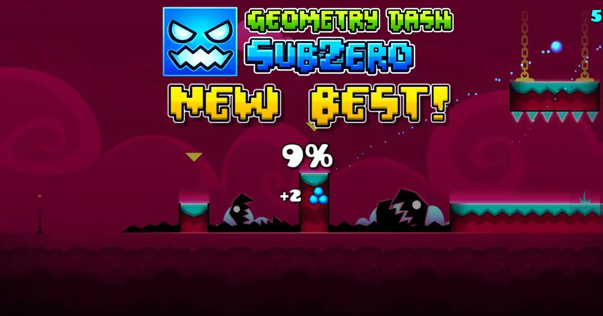 Play Geometry Dash Breeze online with colorful rhythm platform gameplay and custom fan-made levels